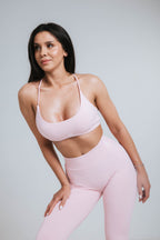 Twisted-back Bra Pink