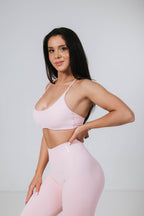 Twisted-back Bra Pink