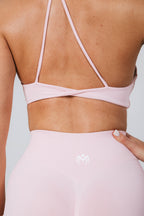 Twisted-back Bra Pink