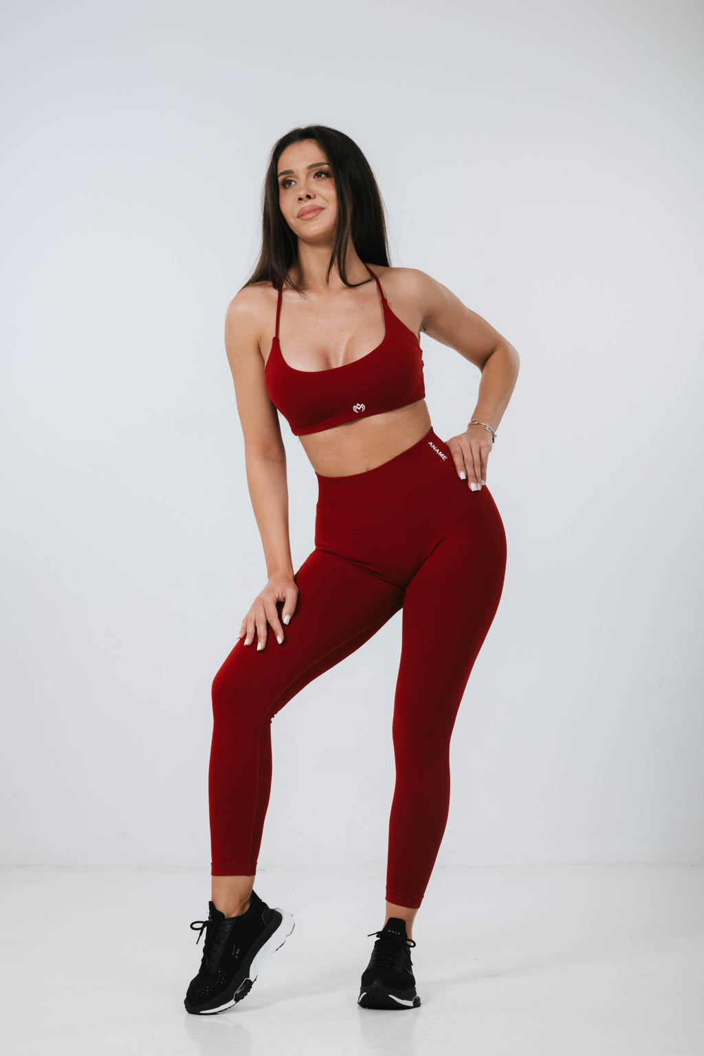 High-waist Leggings Red Wine
