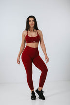 Twisted-back Bra Red Wine