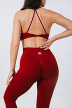 Twisted-back Bra Red Wine