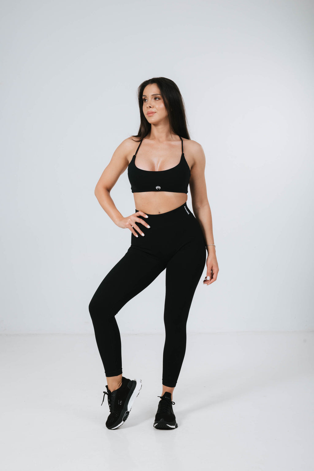 Twisted-back Bra Black