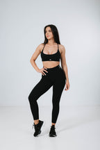 Twisted-back Bra Black