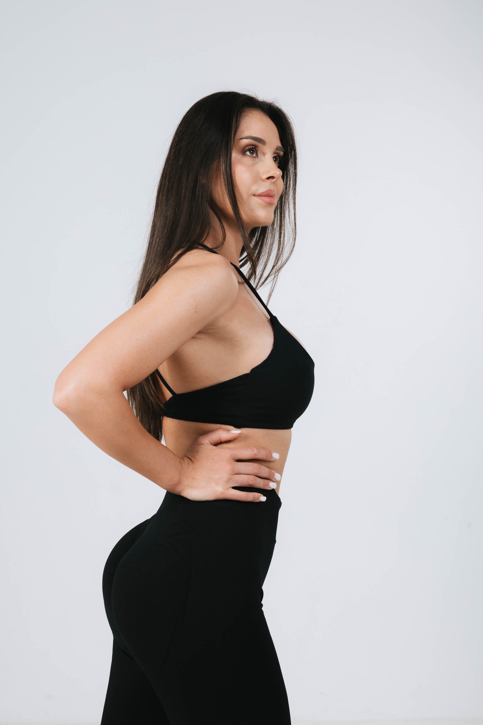 Twisted-back Bra Black