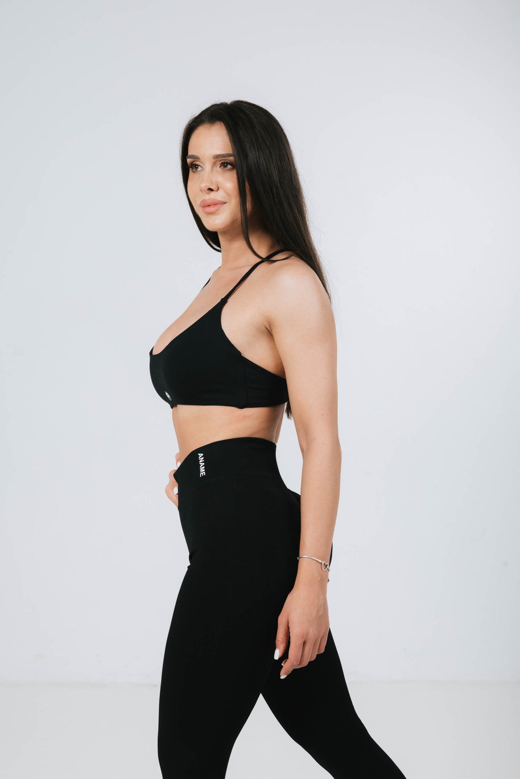 Twisted-back Bra Black