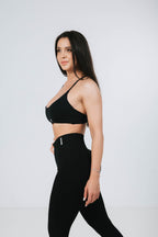 Twisted-back Bra Black